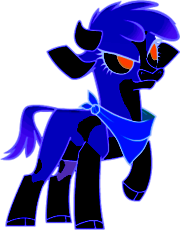 Size: 180x230 | Tagged: safe, editor:wonderwolf51, arizona cow, them's fightin' herds, arizona (tfh), nightmare arizona, nightmareified, solo