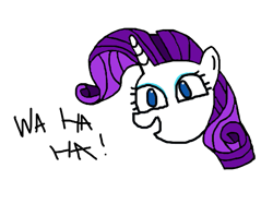 Size: 595x444 | Tagged: safe, rarity, pony, unicorn, aggie.io, female, mare, open mouth, simple background, smiling