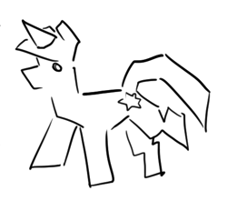 Size: 480x445 | Tagged: safe, twilight sparkle, pony, unicorn, aggie.io, female, mare, monochrome, raised hoof, simple background, sketch