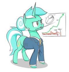 Size: 593x622 | Tagged: safe, lyra heartstrings, pony, unicorn, aggie.io, chart, clothes, female, mare, mouth hold, simple background, suit