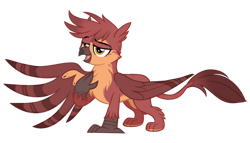 Size: 1180x677 | Tagged: safe, artist:emberslament, imported from derpibooru, oc, oc:fynnegan, griffon, griffon oc, male, simple background, solo, transparent background, wings