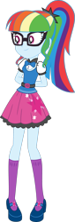 Size: 1427x4203 | Tagged: safe, artist:aqua-pony, artist:iamsheila, edit, imported from derpibooru, vector edit, rainbow dash, sci-twi, twilight sparkle, human, equestria girls, clothes, female, palette swap, recolor, shoes, simple background, socks, solo, transparent background, vector