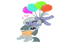 Size: 840x613 | Tagged: safe, artist:loveponies89, imported from derpibooru, limestone pie, marble pie, earth pony, pony, balloon, clothes, cute, duo, eyes closed, female, filly, flying, foal, limabetes, looking up, marblebetes, siblings, simple background, sisters, sitting, smiling, sweater, white background, wrong aspect ratio