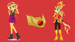 Size: 1280x720 | Tagged: safe, artist:amadondawn, imported from derpibooru, sunset shimmer, human, equestria girls, boots, crystal guardian, high heel boots, shoes, simple background, solo, transparent background