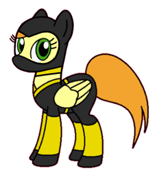 Size: 720x796 | Tagged: safe, artist:author92, edit, imported from derpibooru, oc, oc only, oc:joule, pegasus, pony, looking at you, looking up, ninja, simple background, solo, transparent background