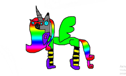 Size: 769x464 | Tagged: safe, imported from derpibooru, oc, oc only, oc:elizabeth(kitty queen), alicorn, pony, 1000 hours in ms paint, alicorn oc, horn, simple background, solo, white background, wings