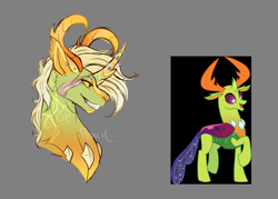 Size: 5512x3937 | Tagged: safe, artist:louyalpha, imported from derpibooru, thorax, oc, changedling, changeling, pony, unicorn, king thorax, solo