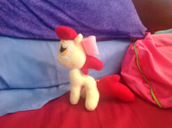 Size: 2592x1936 | Tagged: safe, artist:smugglemuffin, imported from derpibooru, apple bloom, earth pony, pony, female, irl, photo, plushie, solo