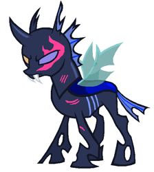 Size: 516x576 | Tagged: safe, editor:wonderwolf51, oc, oc:shadowblank, changeling, changling oc, male, solo