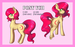 Size: 1285x803 | Tagged: safe, imported from derpibooru, oc, earth pony, pony, any gender, any species, butt, commission, earth pony oc, green eyes, plot, pony oc, red mane, red tail, sfw version, tail, underhoof, ych example, your character here