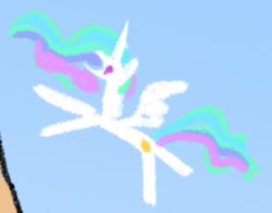 Size: 387x304 | Tagged: safe, artist:aanotherpony, imported from derpibooru, princess celestia, alicorn, pony, intentionally bad, quality, solo, stick figure