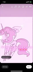 Size: 591x1280 | Tagged: safe, artist:enperry88, imported from derpibooru, oc, oc only, oc:cozy willow, pony, unicorn, coat markings, female, floppy ears, horn, looking at you, mare, pinto, pony oc, redesign, shy, socks (coat markings), solo, unicorn oc