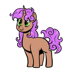 Size: 1029x1029 | Tagged: safe, artist:smirk, imported from derpibooru, oc, oc only, oc:bristlecone, pony, unicorn, female, looking at you, mare, simple background, smiling, solo, white background