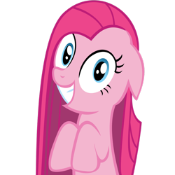 Size: 1024x1024 | Tagged: safe, artist:elboufon, imported from derpibooru, pinkie pie, earth pony, pony, female, mare, pinkamena diane pie, simple background, solo, the fourth wall cannot save you, transparent background, vector