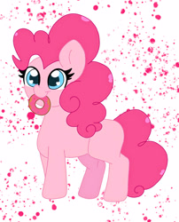 Size: 2021x2500 | Tagged: safe, artist:cinematic-fawn, imported from derpibooru, pinkie pie, earth pony, pony, donut, food, mouth hold, solo
