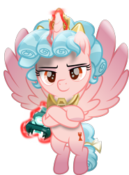 Size: 2906x3933 | Tagged: safe, artist:lincolnbrewsterfan, imported from derpibooru, vector edit, cozy glow, alicorn, pony, my little pony: the movie, school raze, .svg available, a better ending for cozy, alicornified, alternate universe, badge, bell, chestplate, colored pupils, confident, cozy glow is best facemaker, cozycorn, crossed arms, crown, female, filly, flying, foal, freckles, grogar's bell, happy, heart, hoof heart, horn, inkscape, inverted mouth, jewelry, keeper, levitation, lifting, logo, looking at you, magic, magic aura, mare, movie accurate, peytral, pin, race swap, redemption, redesign, reformation, reformed, regalia, school of friendship, secretary, shadow, simple background, smiling, smiling at you, smirk, solo, spread wings, svg, telekinesis, transparent background, vector, wings