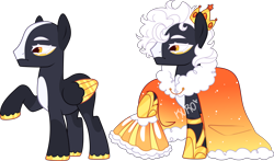 Size: 6163x3628 | Tagged: safe, artist:kurosawakuro, imported from derpibooru, oc, oc only, pegasus, pony, absurd resolution, bald, base used, cloak, clothes, crown, jewelry, male, regalia, simple background, solo, stallion, transparent background