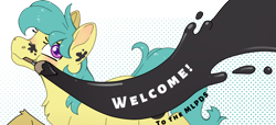 Size: 2048x933 | Tagged: safe, artist:cutepencilcase, imported from derpibooru, oc, oc only, oc:fineline, pony, mouth hold, not hitch trailblazer, paintbrush, solo