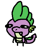 Size: 145x161 | Tagged: safe, artist:razoruniboop, imported from derpibooru, spike, dragon, fanart, funny, funny face, g4, microsoft, ms paint, paint, simple background, small, smol, solo, transparent background