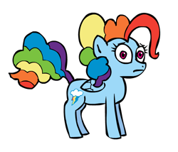 Size: 700x600 | Tagged: safe, artist:corwin, imported from derpibooru, rainbow dash, pegasus, pony, alternate hairstyle, female, mare, simple background, solo, transparent background