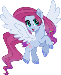 Size: 5238x6463 | Tagged: safe, artist:shootingstarsentry, imported from derpibooru, oc, oc:fae melody, pegasus, pony, absurd resolution, alicorn wings, female, g5 oc, mare, offspring, parent:jazz hooves, parent:pipp petals, simple background, solo, transparent background, wings
