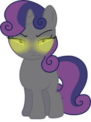 Size: 2423x3251 | Tagged: safe, artist:waleedtariqmmd, imported from derpibooru, sweetie belle, pony, unicorn, .exe, angry, fanart, female, filly, foal, frown, horn, lightning, pinpoint eyes, rainbow.exe, simple background, transparent background