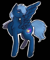 Size: 457x543 | Tagged: safe, artist:risairuku, imported from derpibooru, oc, oc:blue shadow, pegasus, pony, solo, wings