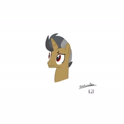 Size: 2048x2048 | Tagged: safe, artist:eastvodka, imported from derpibooru, oc, oc only, oc:vodka, pony, unicorn, gray mane, simple background, solo, white background