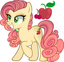 Size: 1492x1458 | Tagged: safe, artist:dayspring-dawnyt, imported from derpibooru, oc, earth pony, pony, female, magical lesbian spawn, mare, offspring, parent:applejack, parent:cherry jubilee, parents:cherryjack, simple background, solo, transparent background