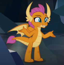 Size: 715x726 | Tagged: safe, imported from derpibooru, screencap, smolder, dragon, what lies beneath, cropped, cute, dragoness, female, smolderbetes, solo, spread wings, wings
