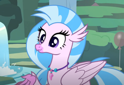 Size: 780x534 | Tagged: safe, imported from derpibooru, screencap, silverstream, classical hippogriff, hippogriff, student counsel, cropped, cute, diastreamies, female, jewelry, necklace, solo