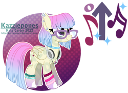 Size: 1024x747 | Tagged: safe, artist:kazziepones, imported from derpibooru, oc, oc only, oc:high beatz, pegasus, pony, female, glasses, headphones, mare, simple background, solo, transparent background