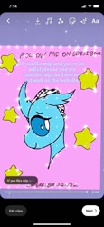 Size: 591x1280 | Tagged: safe, artist:enperry88, imported from derpibooru, ocellus, changedling, changeling, female, pink background, shy, shy smile, simple background, smiling, solo, stars