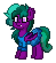 Size: 196x220 | Tagged: safe, artist:dematrix, imported from derpibooru, oc, oc only, oc:hannefii ninner, bat pony, pony, pony town, clothes, female, mare, pixel art, simple background, skirt, solo, transparent background