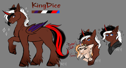 Size: 5827x3150 | Tagged: safe, artist:louyalpha, imported from derpibooru, king sombra, oc, alicorn, bat pony, pony, unicorn, bat pony oc, reference sheet, solo, strong