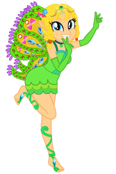 Size: 1280x1920 | Tagged: safe, artist:grievousfan, artist:user15432, artist:yaya54320bases, imported from derpibooru, fairy, human, hylian, equestria girls, barefoot, barely eqg related, base used, clothes, crossover, crown, dress, enchantix, equestria girls style, equestria girls-ified, fairy wings, fairyized, feet, gloves, green dress, green wings, jewelry, linkle, looking at you, necklace, regalia, simple background, smiling, solo, the legend of zelda, transparent background, vector, wings, winx, winx club, winxified