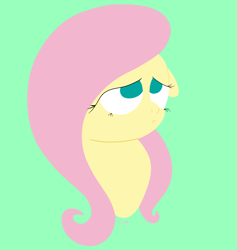 Size: 3938x4151 | Tagged: safe, artist:realgero, imported from derpibooru, fluttershy, pegasus, pony, floppy ears, green background, simple background, solo