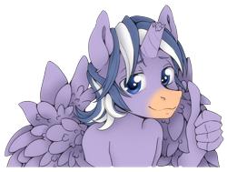 Size: 2300x1739 | Tagged: safe, anonymous artist, imported from derpibooru, oc, alicorn, anthro, broken horn, horn, oc name needed, png, simple background, solo, thumbs up, transparent background