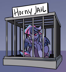 Size: 2111x2313 | Tagged: safe, artist:opalacorn, imported from derpibooru, oc, oc only, pegasus, pony, horny jail, solo