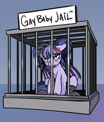 Size: 2045x2388 | Tagged: safe, artist:opalacorn, imported from derpibooru, oc, oc only, bat pony, pony, bat pony oc, gay baby jail, solo