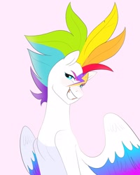 Size: 1835x2298 | Tagged: safe, artist:aztrial, imported from derpibooru, zipp storm, pegasus, pony, spoiler:g5, spoiler:my little pony: tell your tale, spoiler:tyts01e22, alternate hairstyle, female, g5, grin, looking at you, mare, my little pony: tell your tale, smiling, solo, spread wings, wings, zipp's yes day