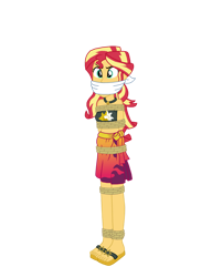 Size: 762x1049 | Tagged: safe, artist:robukun, imported from derpibooru, sunset shimmer, human, equestria girls, equestria girls series, forgotten friendship, bikini, bikini top, bondage, bound and gagged, cloth gag, clothes, gag, rope, rope bondage, ropes, simple background, swimsuit, tied up, transparent background