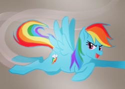 Size: 894x633 | Tagged: safe, artist:m0on13aby, imported from derpibooru, rainbow dash, pegasus, pony, flying, solo