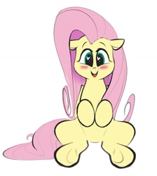 Size: 1158x1293 | Tagged: safe, artist:hattsy, fluttershy, pegasus, pony, blushing, female, heart eyes, mare, open mouth, simple background, sitting, smiling, white background, wingding eyes