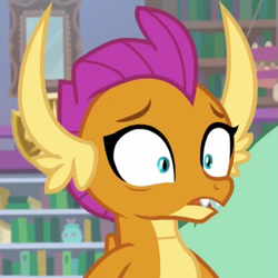 Size: 705x704 | Tagged: safe, imported from derpibooru, screencap, smolder, dragon, molt down, season 8, spoiler:s08, cropped, dragoness, female, reaction image, solo