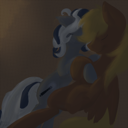 Size: 900x900 | Tagged: artist needed, safe, imported from derpibooru, oc, oc:6pony66, oc:flutterbree, earth pony, pegasus