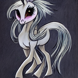 Size: 512x512 | Tagged: safe, derpibooru exclusive, imported from derpibooru, pony, unicorn, ai content, ai generated, black sclera, creepy, eye, eyes, generator:midjourney, solo