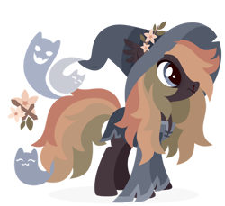Size: 1024x937 | Tagged: safe, artist:kabuvee, imported from derpibooru, oc, earth pony, pony, female, hat, mare, simple background, solo, transparent background, witch hat