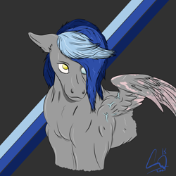 Size: 1280x1280 | Tagged: safe, artist:lennystendhal13, imported from derpibooru, oc, oc:sparrow tailspin, pegasus, pony, male, solo, stallion