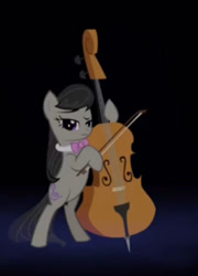 Size: 629x876 | Tagged: safe, imported from derpibooru, octavia melody, earth pony, pony, bipedal, cello, concerned, confused, friday night funkin', musical instrument, phantasm (song), sad, solo, upset, worried, youtuber:thewizardpony